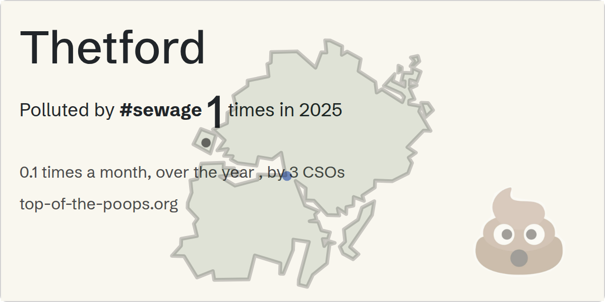 Sewage pollution map of Thetford