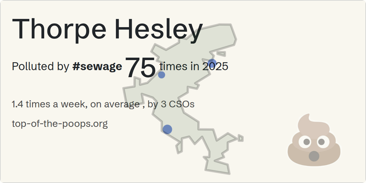 Sewage pollution map of Thorpe Hesley