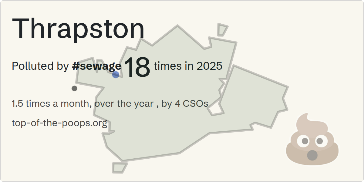 Sewage pollution map of Thrapston