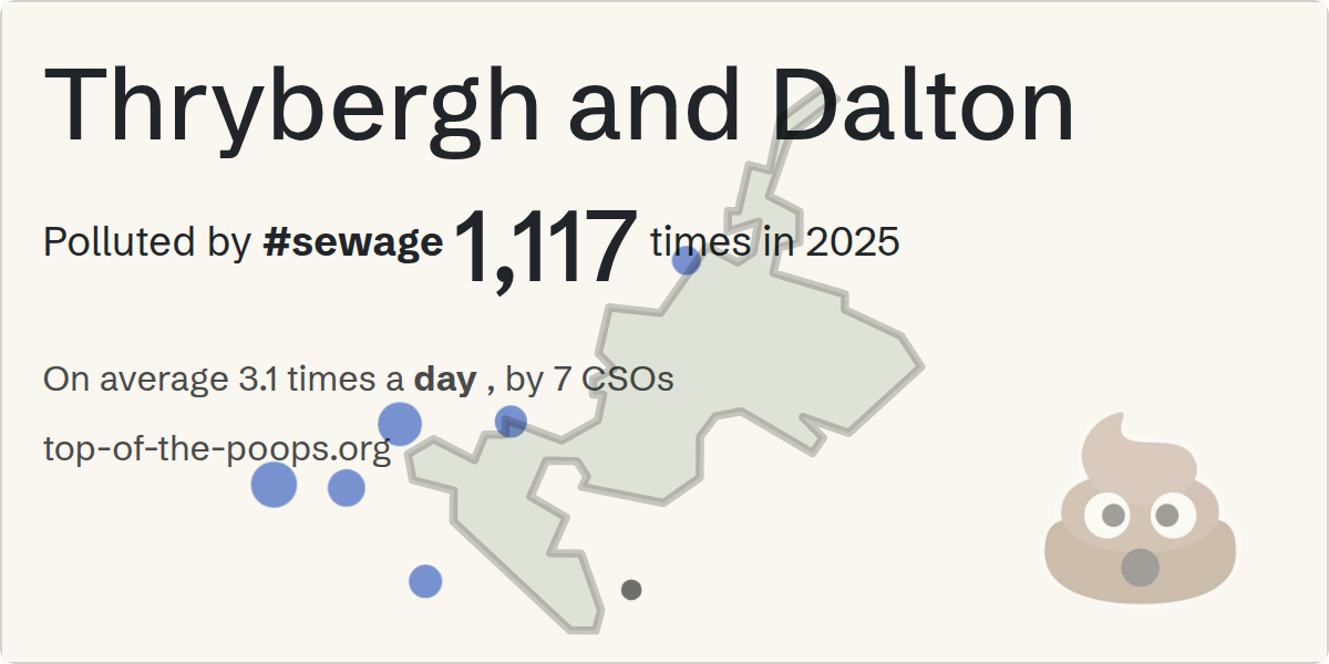 Sewage pollution map of Thrybergh and Dalton