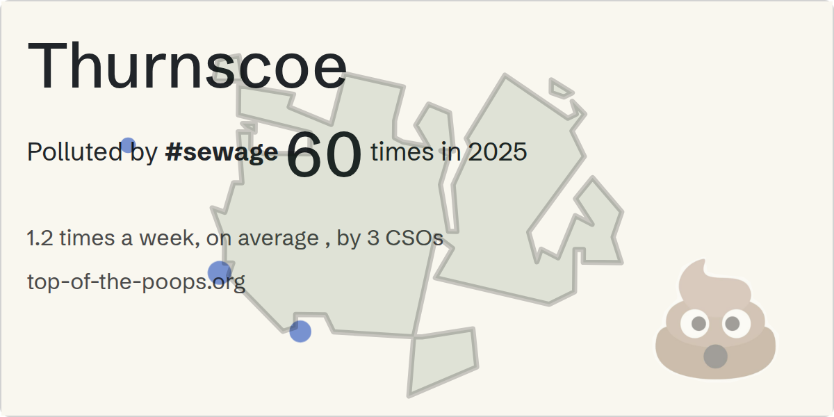 Sewage pollution map of Thurnscoe