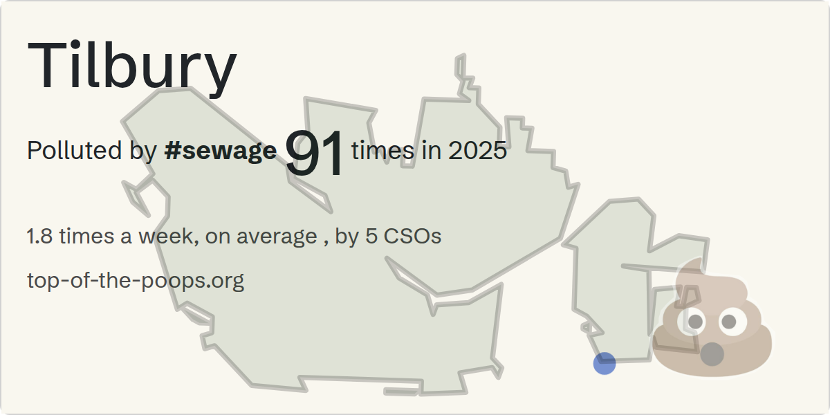 Sewage pollution map of Tilbury