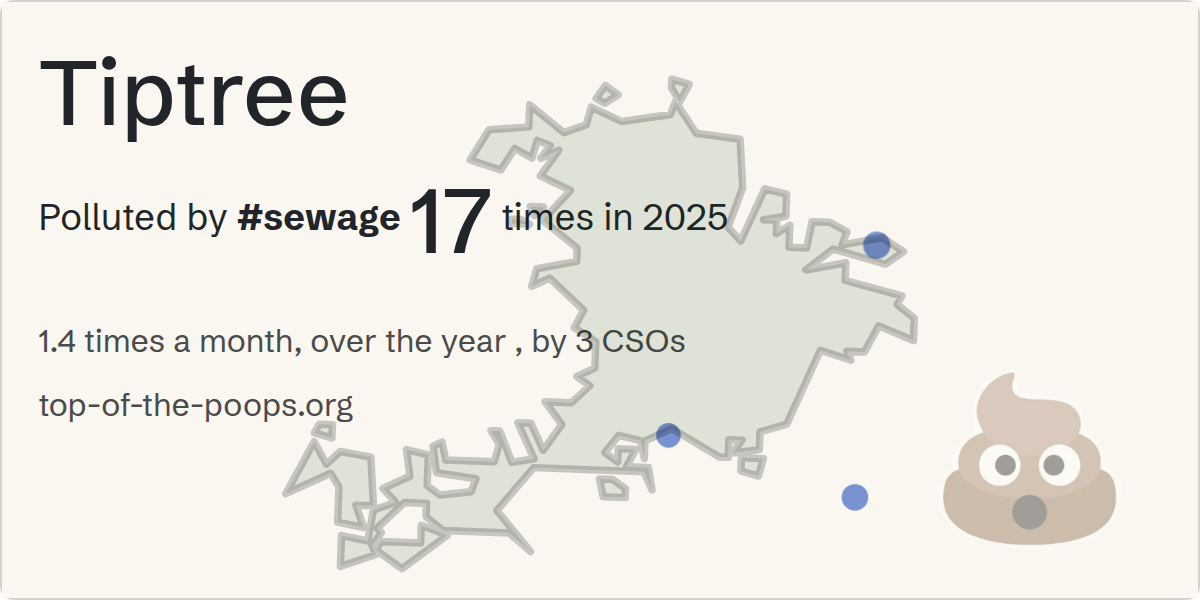 Sewage pollution map of Tiptree