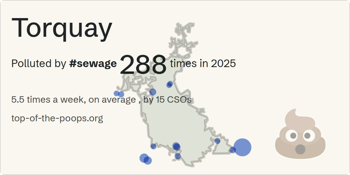 Sewage pollution map of Torquay
