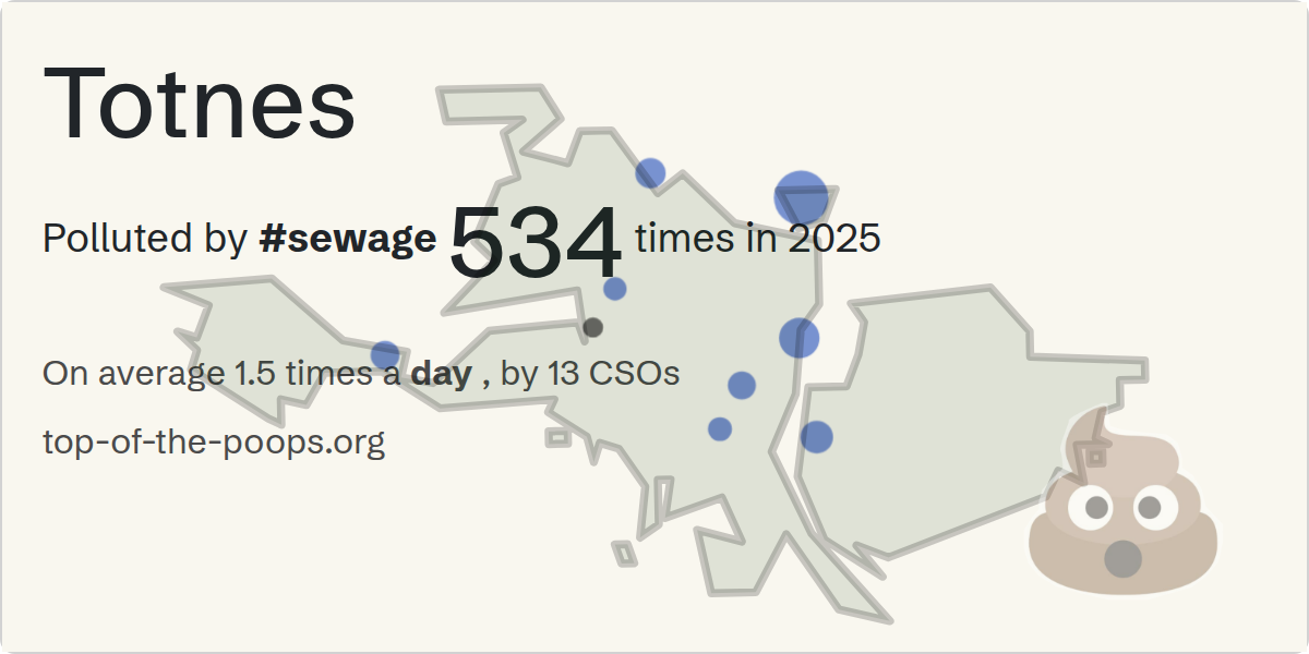 Sewage pollution map of Totnes