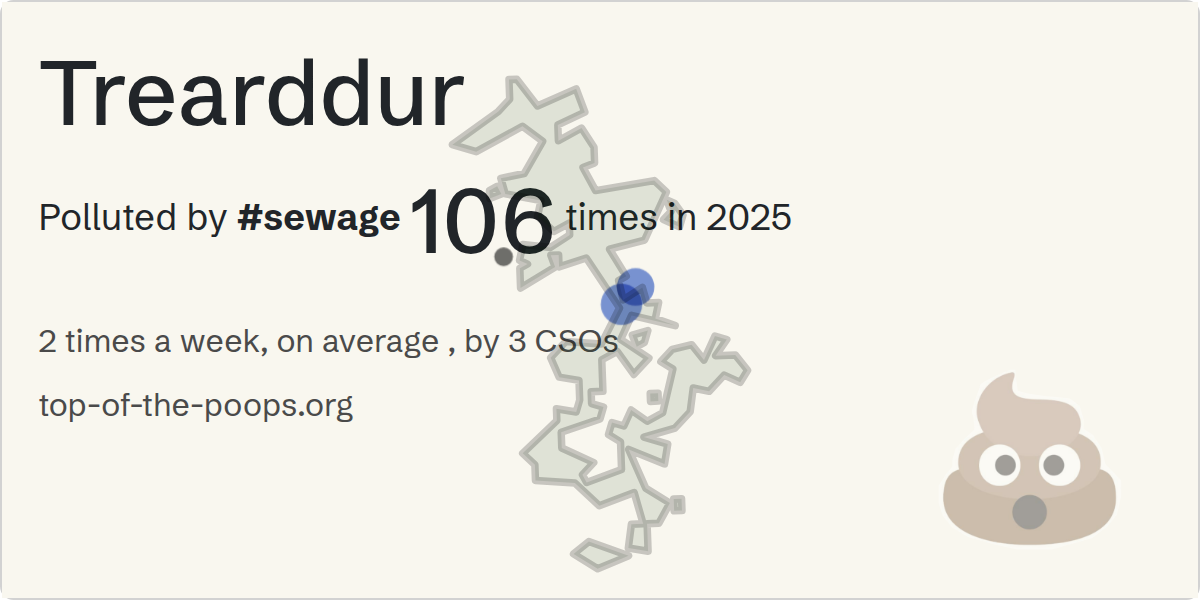 Sewage pollution map of Trearddur