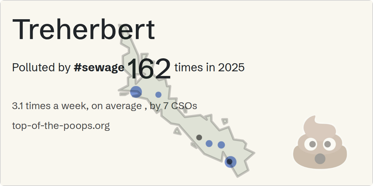 Sewage pollution map of Treherbert