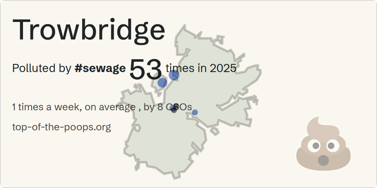 Sewage pollution map of Trowbridge