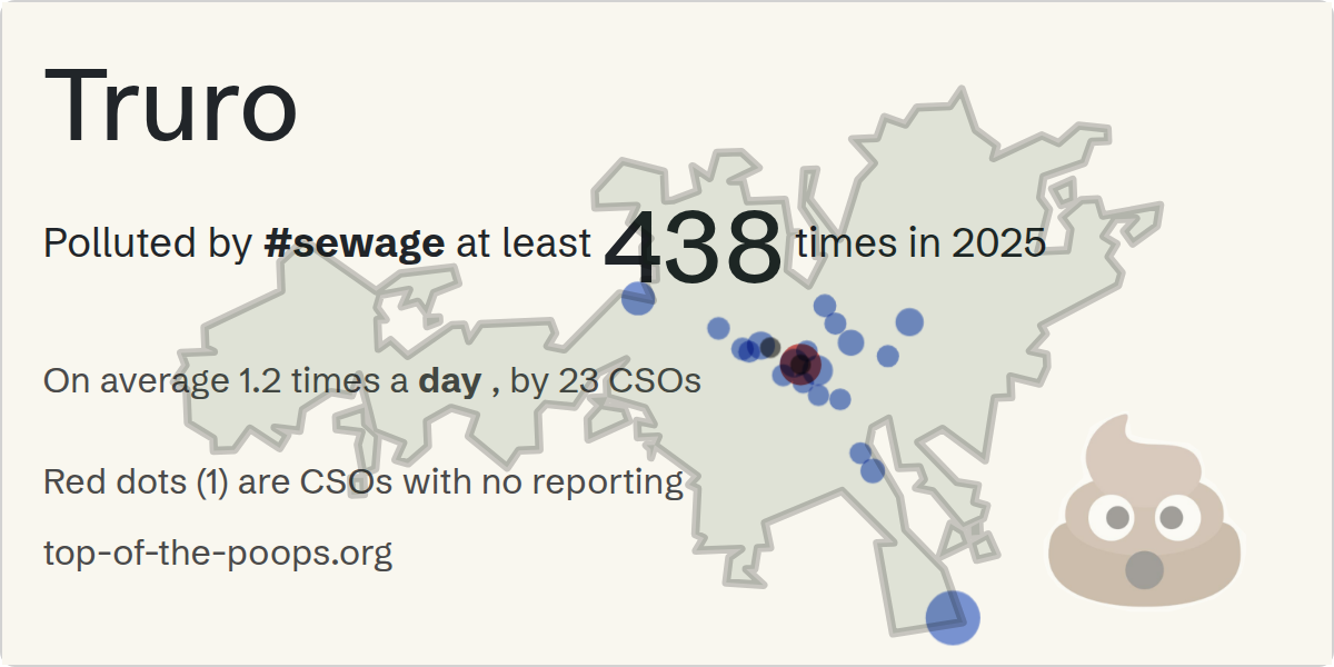 Sewage pollution map of Truro