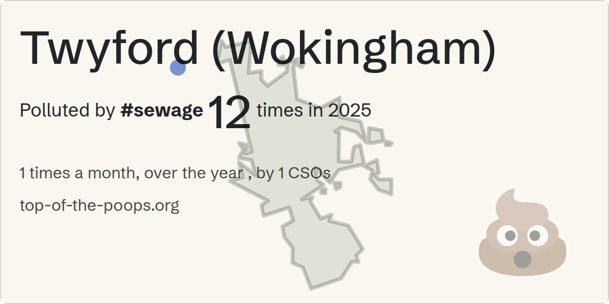 Sewage pollution map of Twyford (Wokingham)