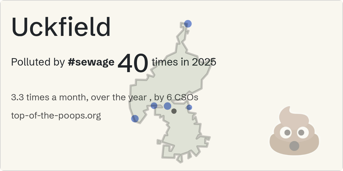 Sewage pollution map of Uckfield