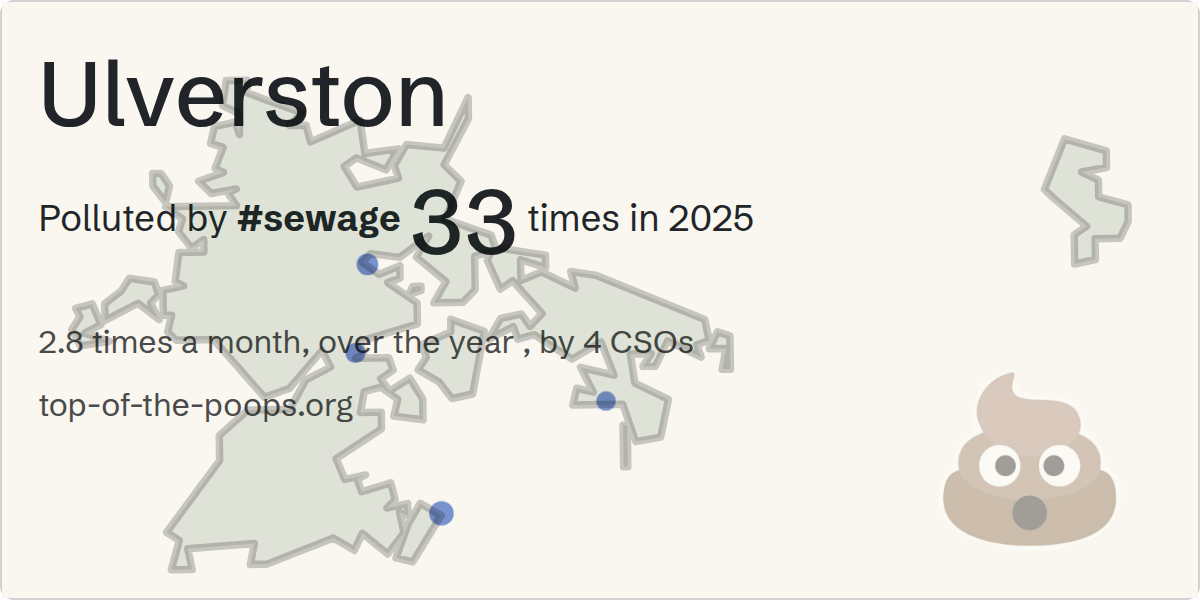 Sewage pollution map of Ulverston