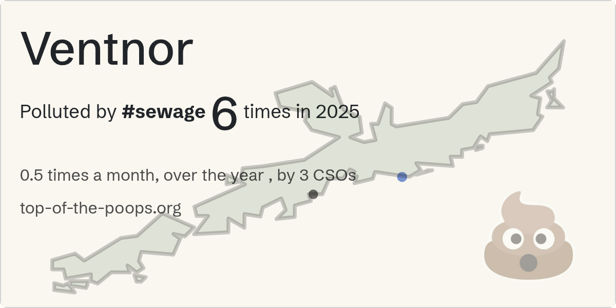 Sewage pollution map of Ventnor