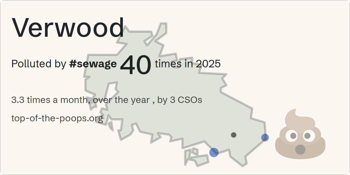 Sewage pollution map of Verwood