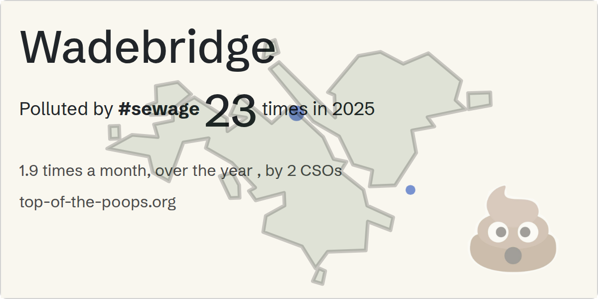 Sewage pollution map of Wadebridge