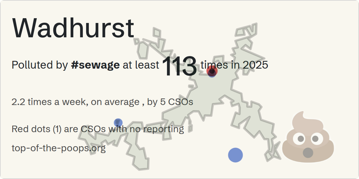 Sewage pollution map of Wadhurst