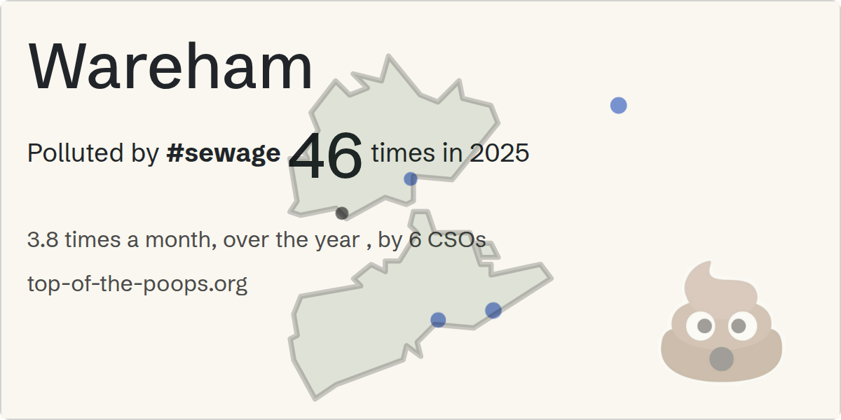 Sewage pollution map of Wareham