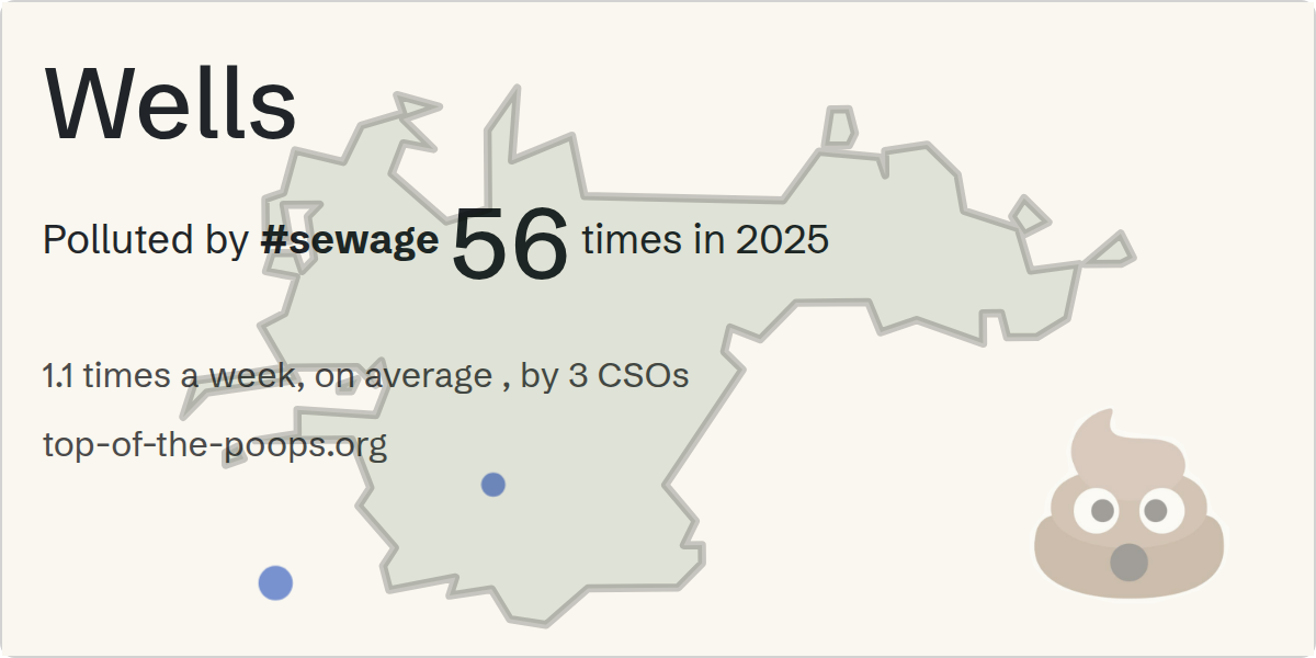 Sewage pollution map of Wells
