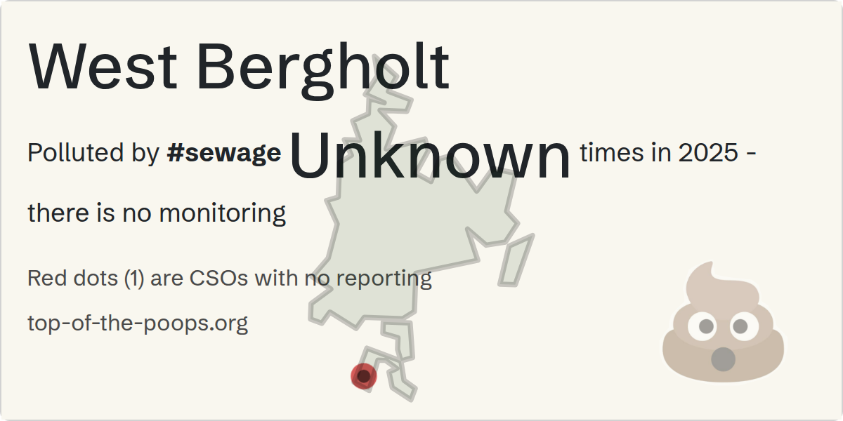 Sewage pollution map of West Bergholt