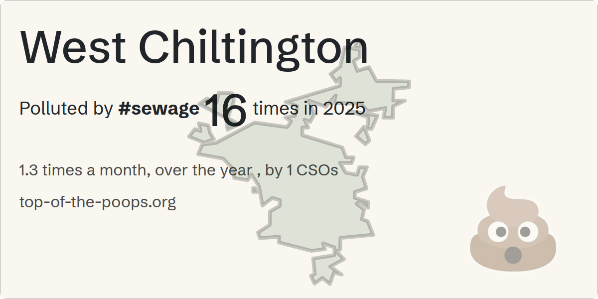 Sewage pollution map of West Chiltington