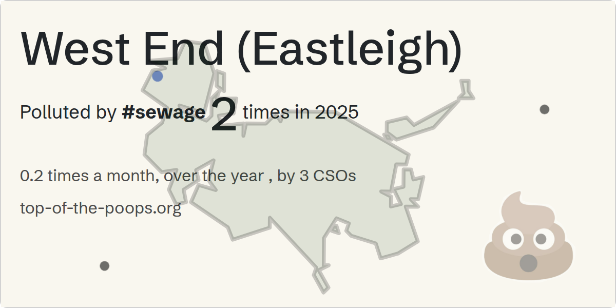 Sewage pollution map of West End (Eastleigh)