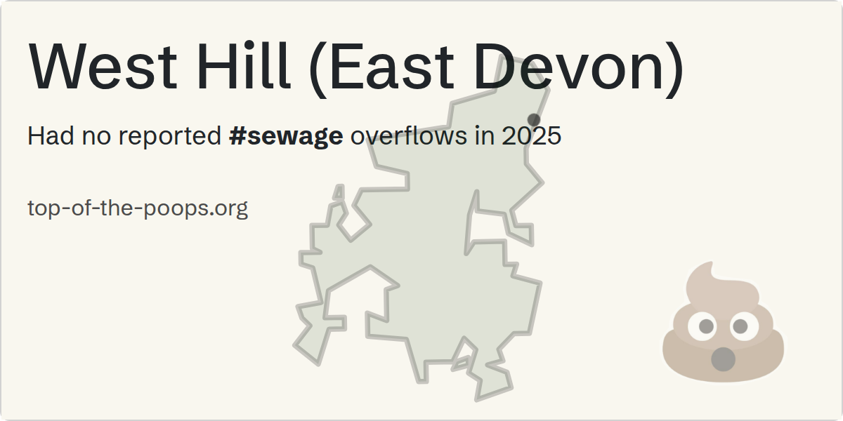 Sewage pollution map of West Hill (East Devon)