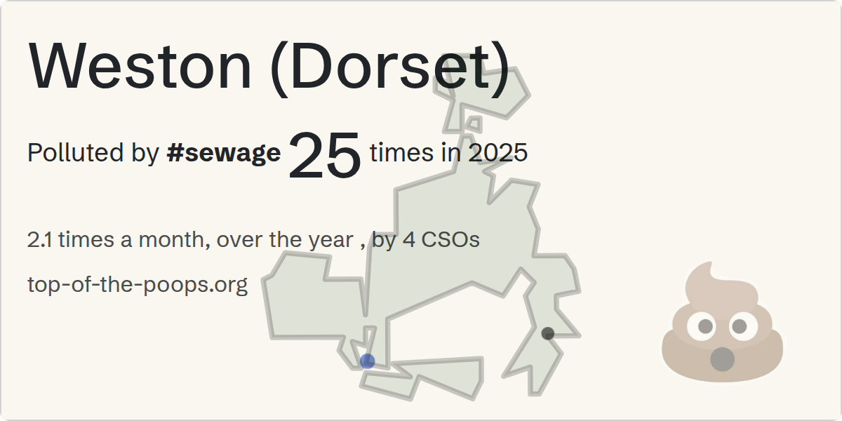 Sewage pollution map of Weston (Dorset)