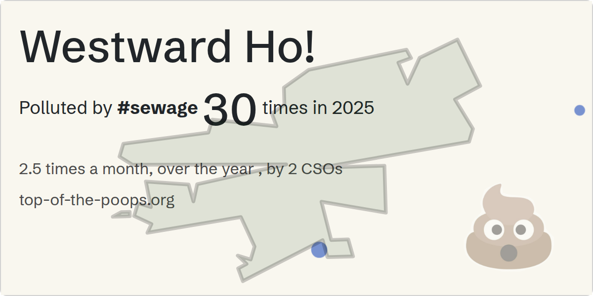 Sewage pollution map of Westward Ho!