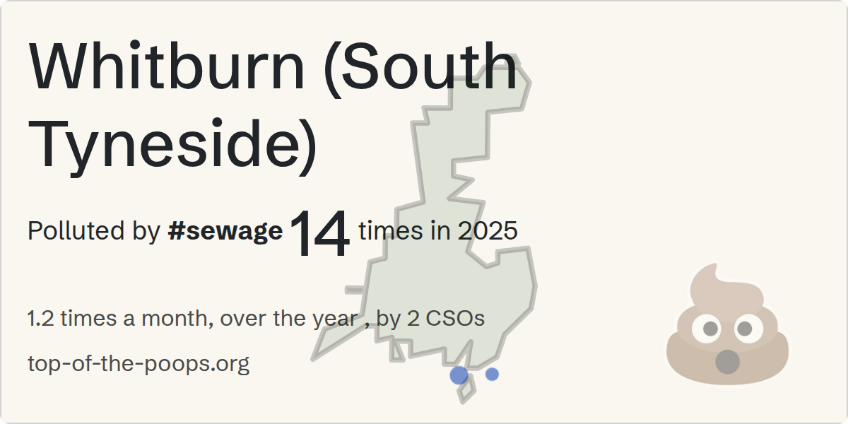 Sewage pollution map of Whitburn (South Tyneside)