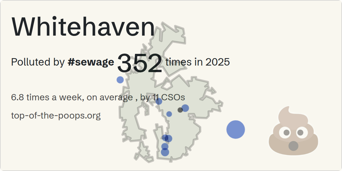 Sewage pollution map of Whitehaven