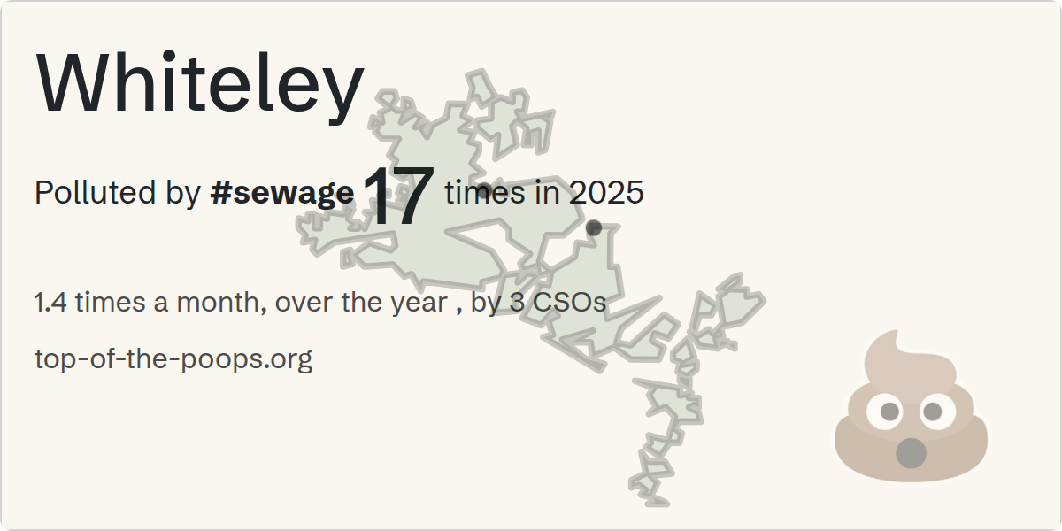 Sewage pollution map of Whiteley