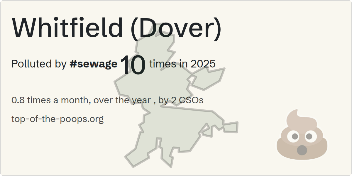 Sewage pollution map of Whitfield (Dover)