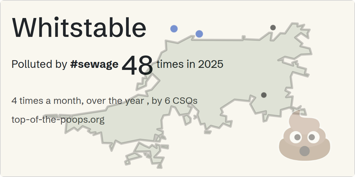 Sewage pollution map of Whitstable
