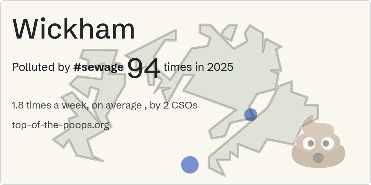 Sewage pollution map of Wickham