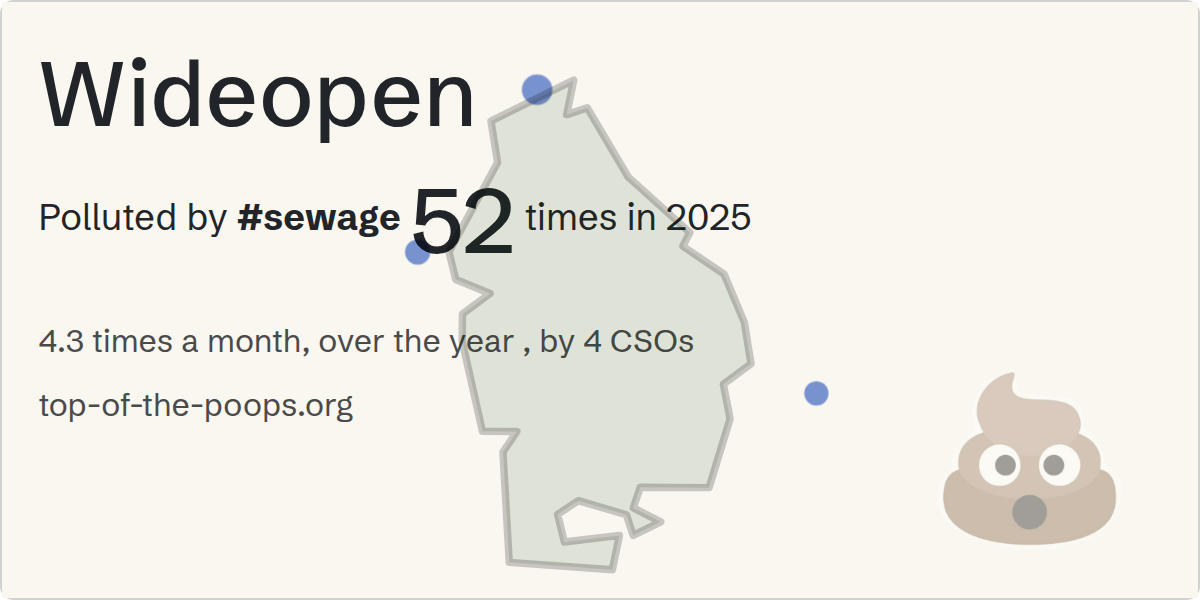 Sewage pollution map of Wideopen