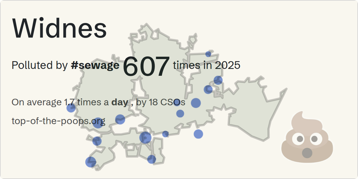 Sewage pollution map of Widnes