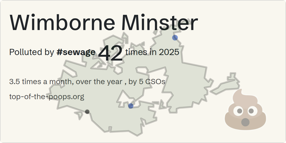 Sewage pollution map of Wimborne Minster