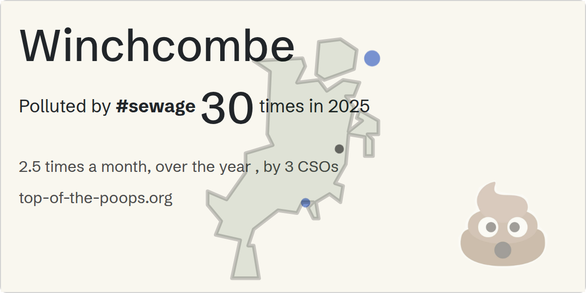 Sewage pollution map of Winchcombe