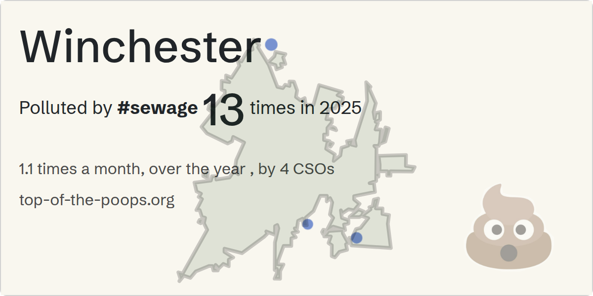 Sewage pollution map of Winchester