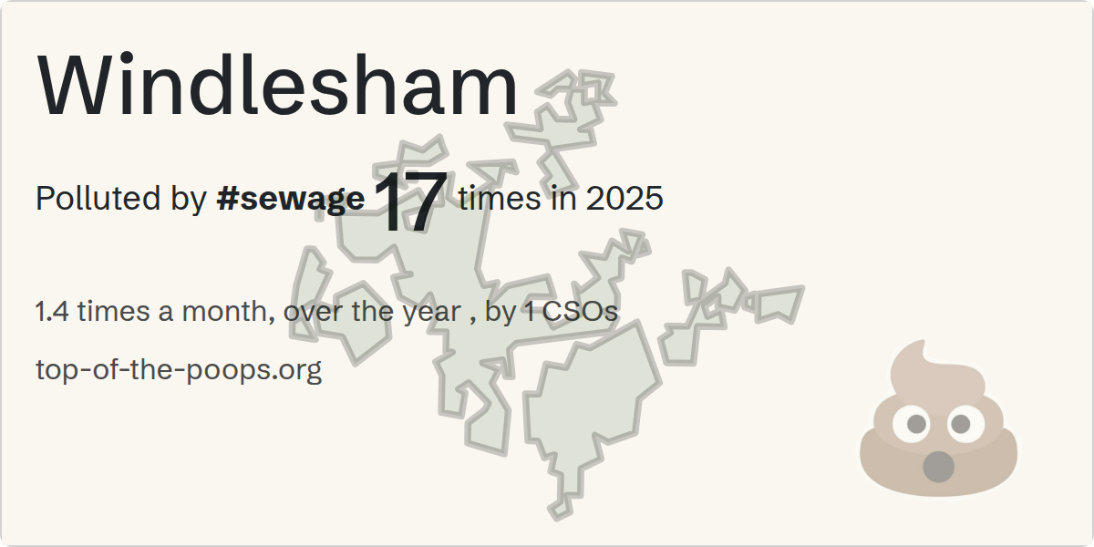 Sewage pollution map of Windlesham