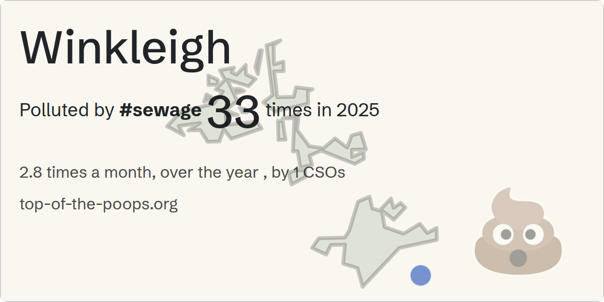 Sewage pollution map of Winkleigh