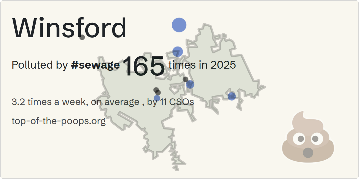 Sewage pollution map of Winsford