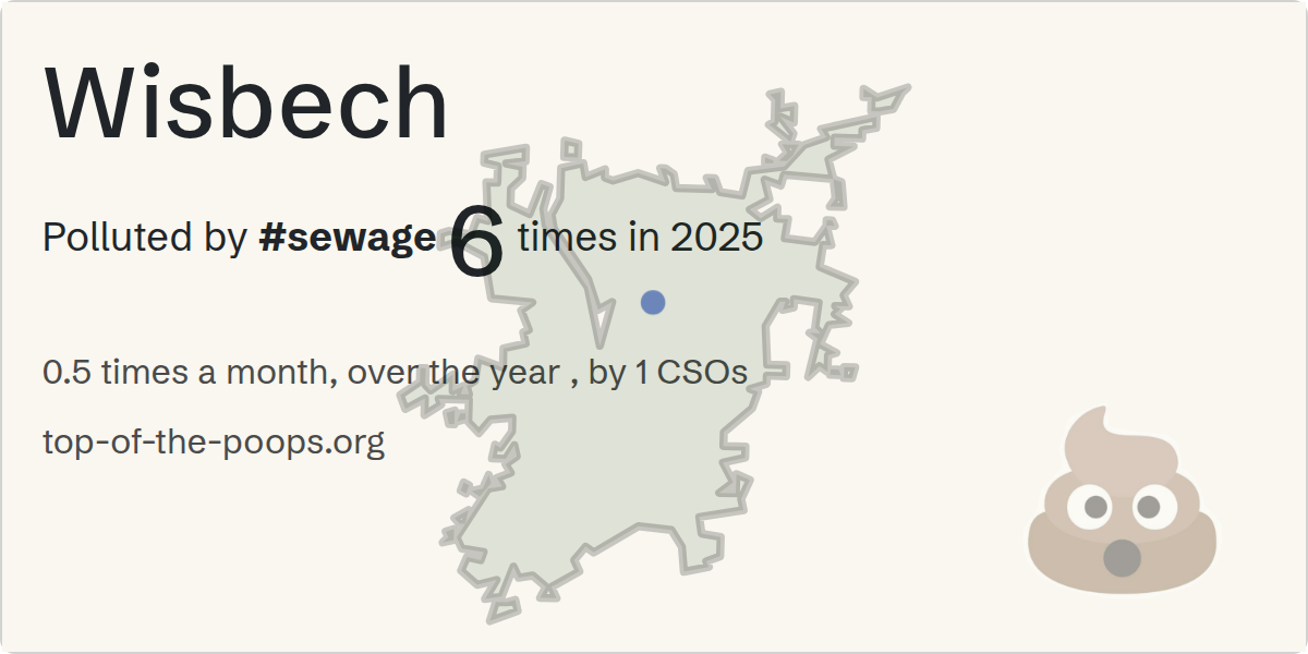 Sewage pollution map of Wisbech