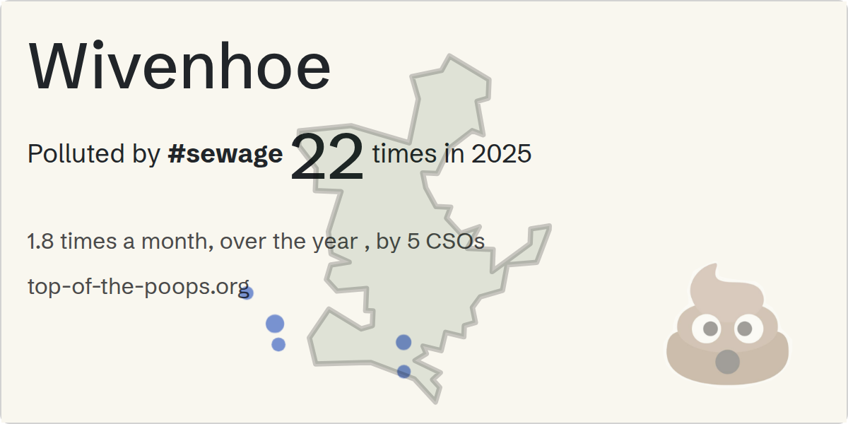 Sewage pollution map of Wivenhoe