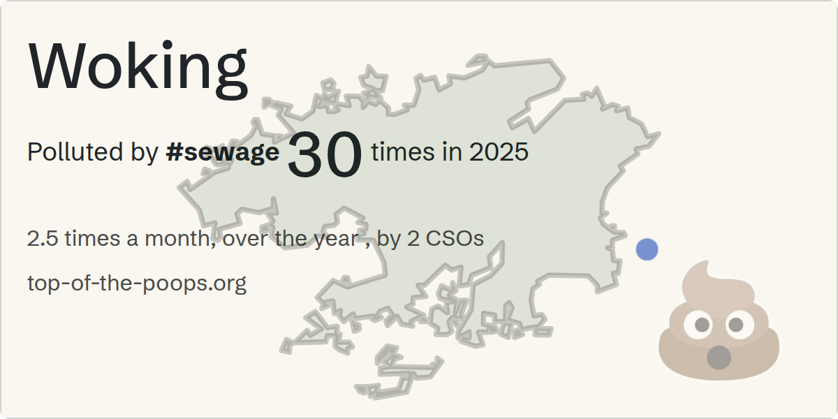 Sewage pollution map of Woking