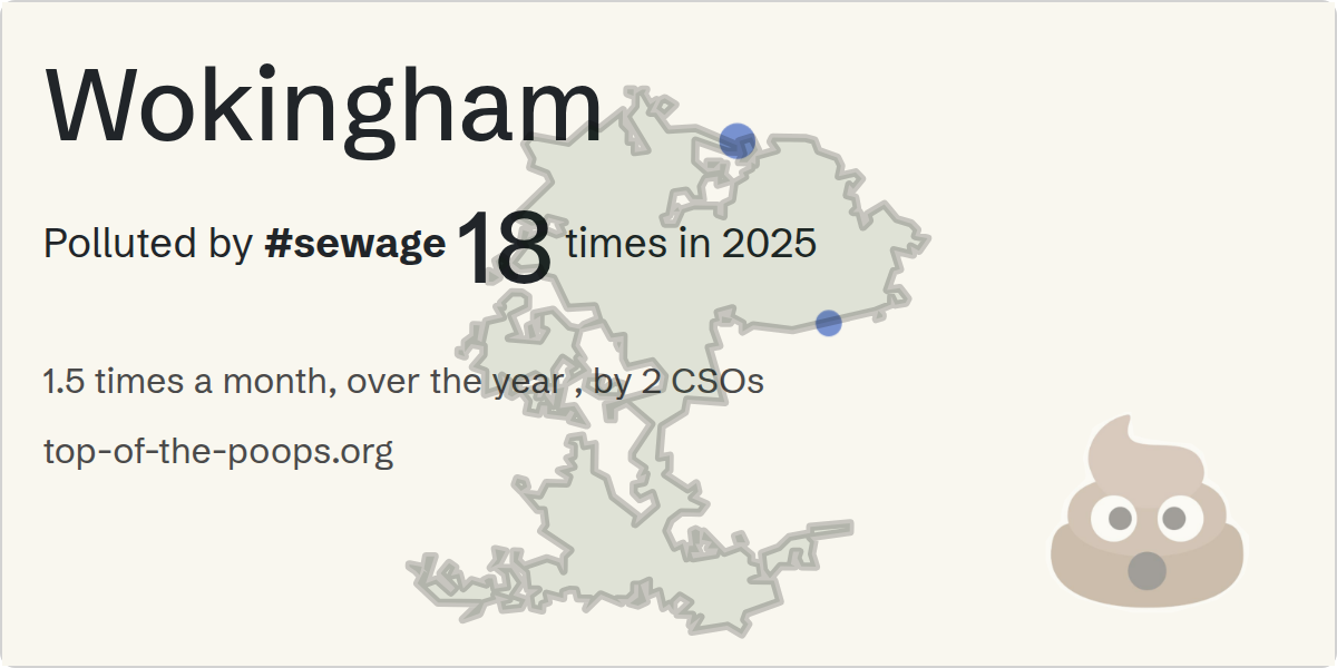 Sewage pollution map of Wokingham