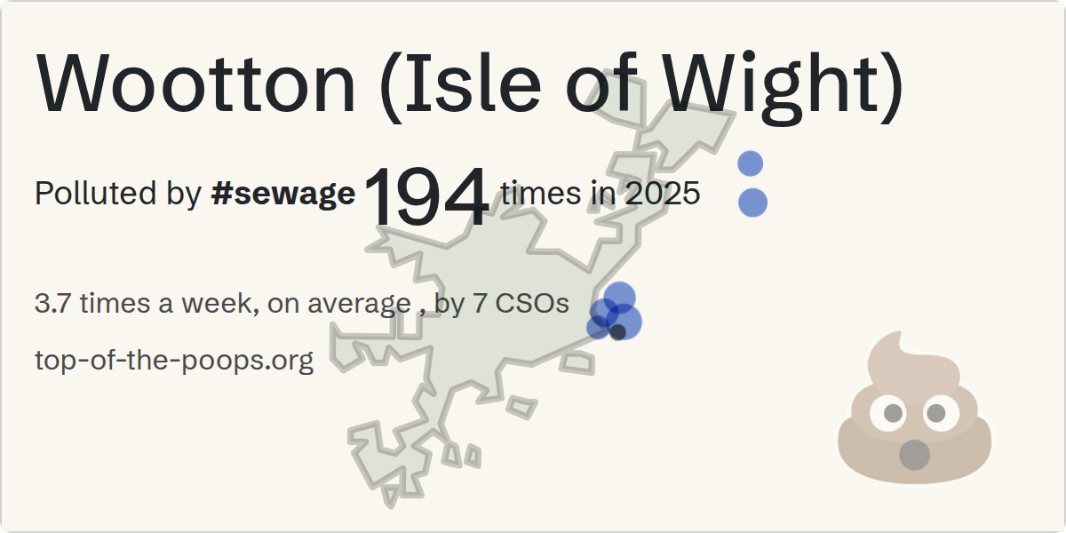 Sewage pollution map of Wootton (Isle of Wight)