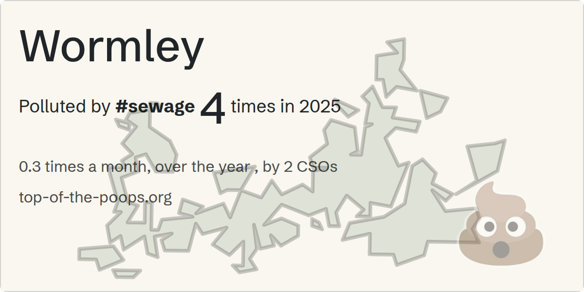 Sewage pollution map of Wormley