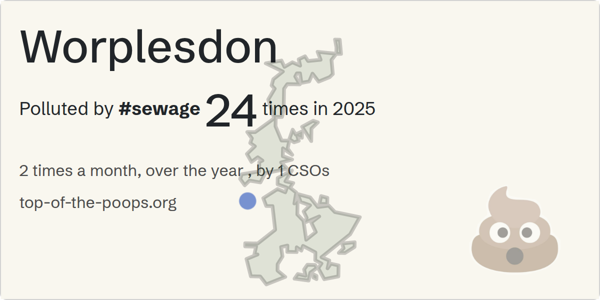 Sewage pollution map of Worplesdon