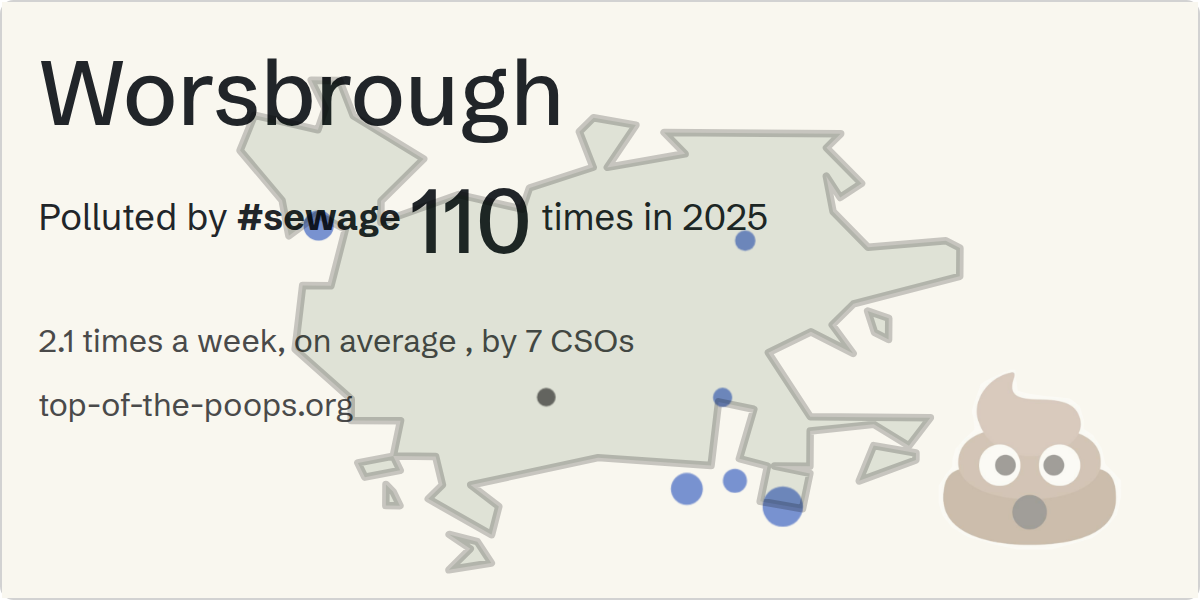 Sewage pollution map of Worsbrough